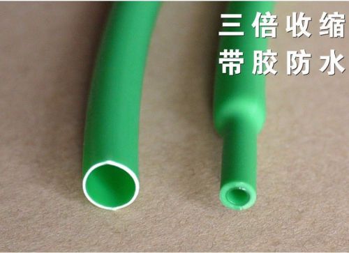 Waterproof heat shrink tubing sleeve ?6.4mm adhesive lined 3:1 green x 5 meters for sale