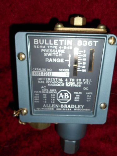 New Allen Bradley 836T-T261J Pressure Control Switch Adjustable 8-100 PSI