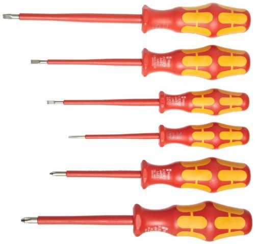 Wera kraftform plus 160i/6 insulated professional screwdriver set, 6-piece for sale