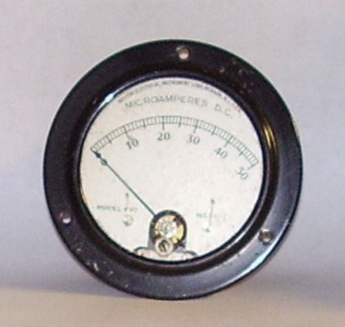 Weston DC 0-50 Microamperes Meter For 2-1/2&#034; Mounting Hole