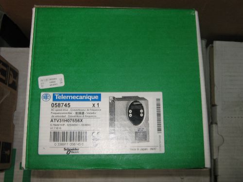 Schneider atv31h075s6x, ac variable frequency drive, vfd, 1hp, 525-600v, new for sale