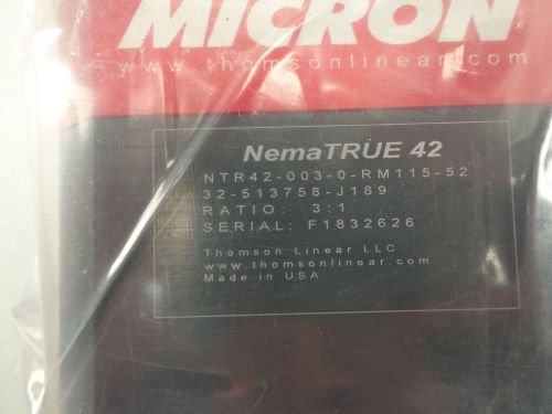 Thomson Micron Nema Ture 42 NTR42-003-0-RM115-52-32-513758-J189 NEW