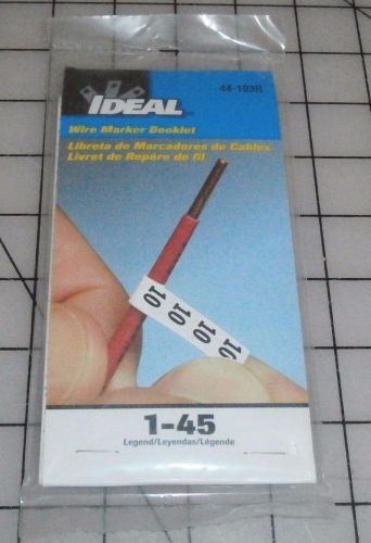 Ideal 44-103 Wire Marker Booklet Legend: 1-45