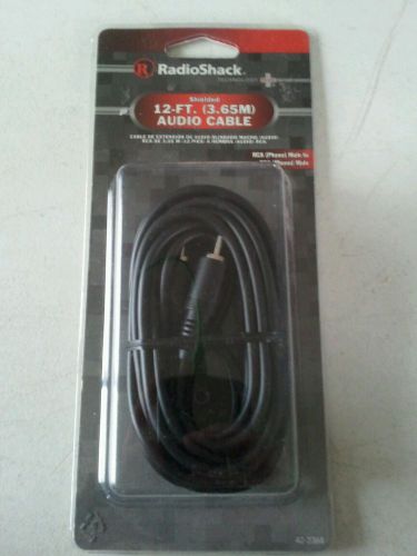 RadioShack 12-FT Audio Shielded Cable RCA Male to RCA Male 42-2368