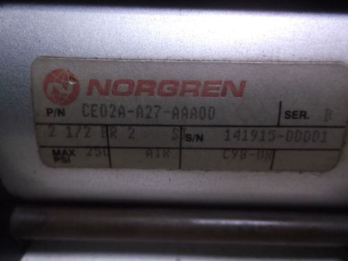 NORGREN CE02A-A27-AAA00 AIR CYLINDER *USED*