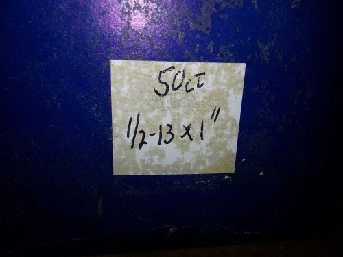 Box of (50) 1/2-13 x 1 inch long Zinc Chromate plated carriage bolt