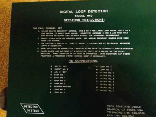 10 units intersection development model 940 digital loop detector,  control box for sale