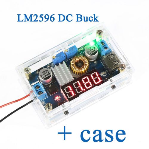 Lm2596 dc buck regulator 5-36v to 24v 12v 5v 3.3v step down module led voltmeter for sale