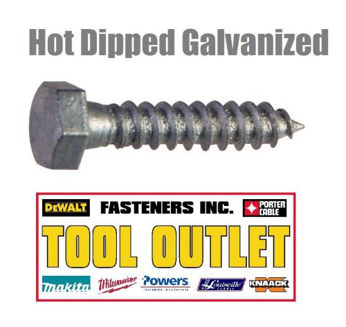(qty 300) 5/16&#034; x 6&#034; hex head lag screw / bolt hot dipped galvanized hdg bulk for sale