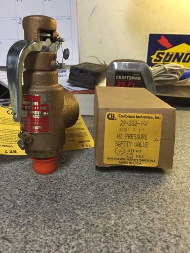 1/2&#034; x 1&#034; 29-202-14  hi pressure safety valve steam conbraco nos for sale
