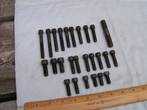 Lot of 26 Machinist Work holding Bolts 5/16. 3/8, 1/2&#034; Stud