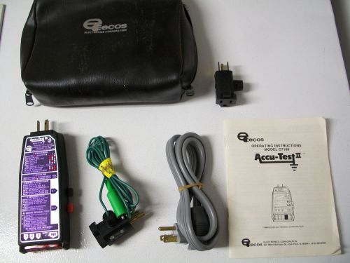 Ecos Accu-Test 2 Model C7106 With 3 Adapter Cords &amp; Case