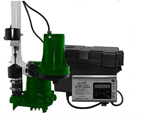 Zoeller aquanot 508 propak53 preassembled sump pump system with battery backup for sale