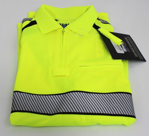 Blauer 8137 hi-vis yellow ansi certified s/s polo shirt police fire ems 3x-large for sale