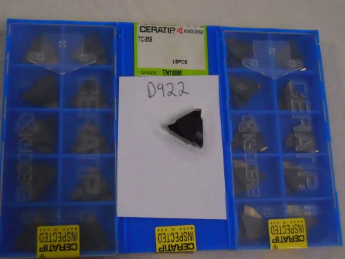 30 NEW CERATIP TC-253 CERMET INSERTS. GRADE: TN100M {D922}