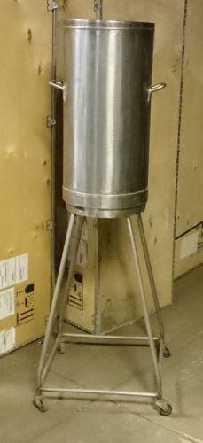 15 gallon 316 stainless steel mixing tank on pedestal w/ lid for sale
