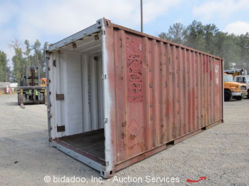 20&#039; cargo shipping storage container wood decking floor bidadoo for sale