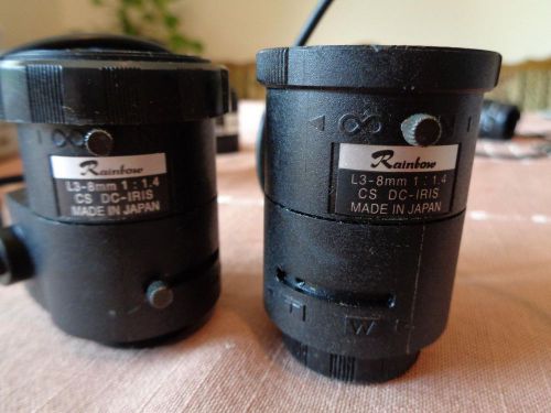 2 Rainbow lenses L3-8mm 1:1.4 CS DC-IRIS  Used