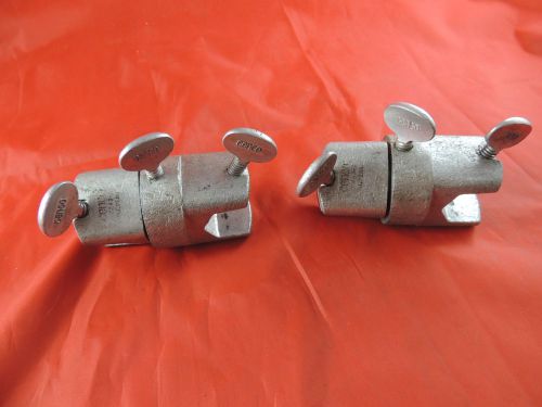 LOT OF 2 Cenco Double Clamps 2243-2 Aluminum With Thumb Screws