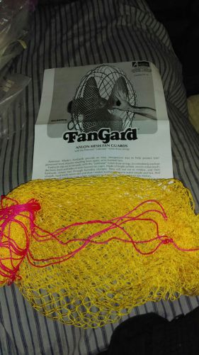 Lot of 2  18&#034;  allsafe  fan guard  bright orange mesh for open wired fan - new for sale