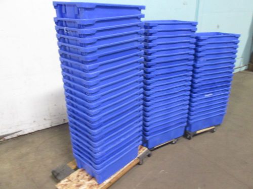 Lot of 62 &#034;lewisystems sn2012-6&#034; hd commercial stackable nest totes baskets for sale