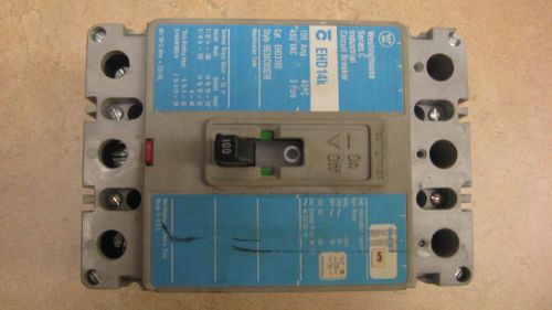 Westinghouse ehd 14k 100 amp 480v circuit breaker cat# ehd3100 for sale