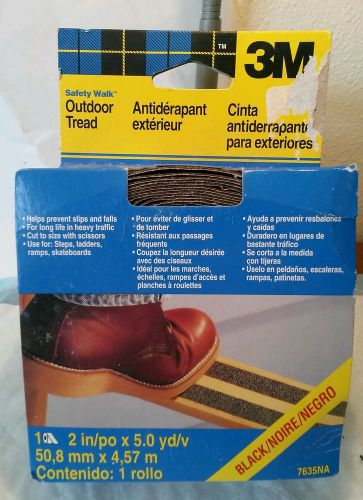 3M Safety-Walk Outdoor Tread Tape Black 2 Inch by 5 yards 7635NA NEW IN BOX