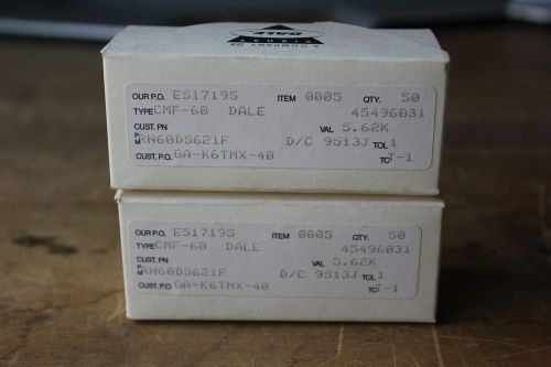 VISHAY DALE RN60D5621F THIN FILM RESISTORS - NEW IN BOX - LOT OF 88PCS