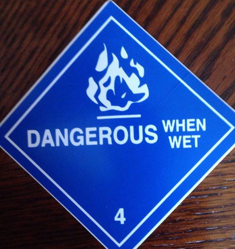 Sign Sticker Dangerous When Wet