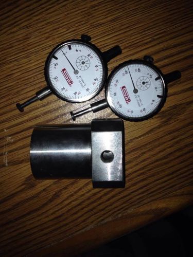 SPI 20-704-3 Dial Indicator, .50&#034; - 0.0005 Pair with Centering Collar