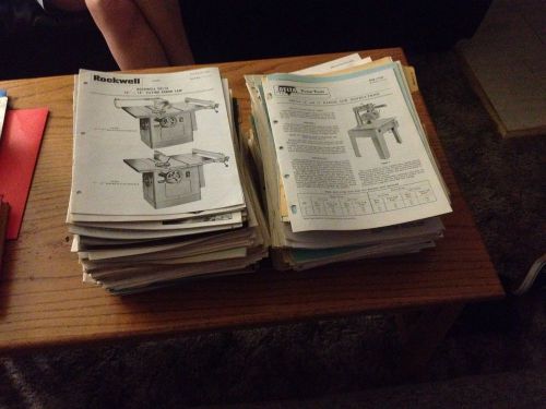 Rockwell Metal Lathe Planer Drill Press Saw Manuals. Lot