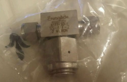 Swagelok 3/8&#034; NPT 2 Micron Particulate Filter, # SS-6TF-2, Never Out Pack.  NEW