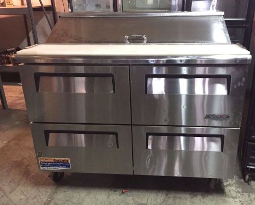 48&#034; turbo -air sandwich prep refrigerator/ 4 pull out drawers for sale
