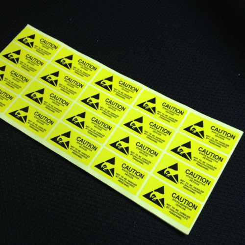 200x CAUTION Sticker Adhesive Label ESD Anti-Static Sensitive /55mm*25mm