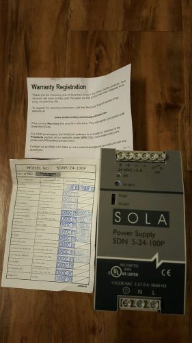 Sola/hevi-duty sdn5-24-100p dc power supply for sale
