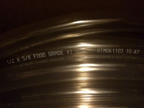 100&#039; USA MADE food grade tubing 1/2 x 5/8 by Kuri Tec PVC