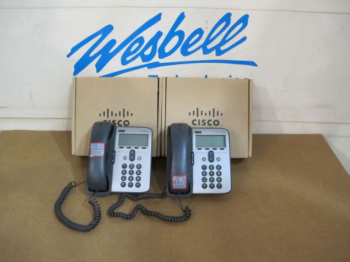Lot 2 Cisco IP Phones 7911G CP-7911G-CH1 CP-7911G CP-7905G 7900 Series WARRANTY