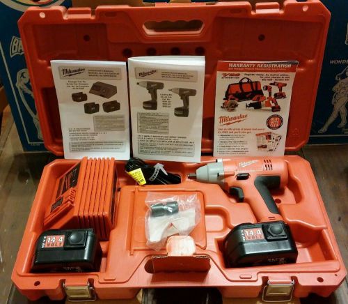 New milwaukee 14.4v 3/8&#034; square drive battery impact wrench heavy duty 9082-22 for sale
