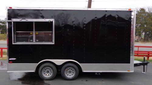 Concession trailer 8.5&#039;x16&#039; black - food event catering vending for sale