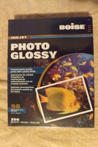 Boise Inkjet Photo Glossy Paper 98 Bright 250 Sheets 8.5x11 60lb