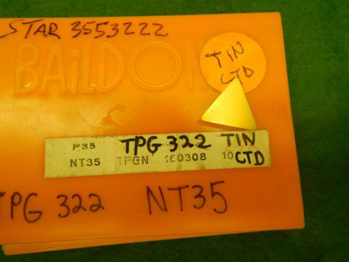 Baildonit TPG 322 NT35 TiN Carbide Insert