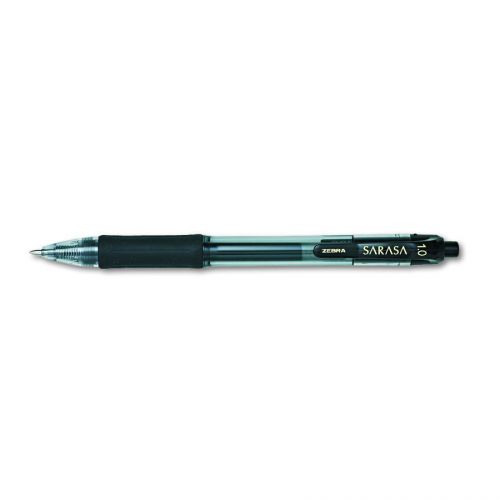 Zebra Sarasa BOLD Rapid Dry Ink Gel Retractable Roller Ball Pen,1.0mm, Black,10