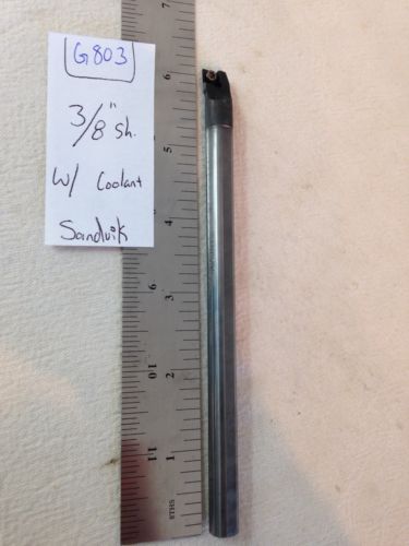 1 used sandvik 3/8&#034; carbide boring bar. e06m-sclpr-2. w/ coolant 6&#034; oal {g803} for sale