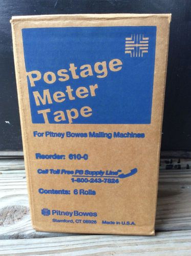 Pitney Bowes 610-0 Postage Meter Tape 6 Rolls