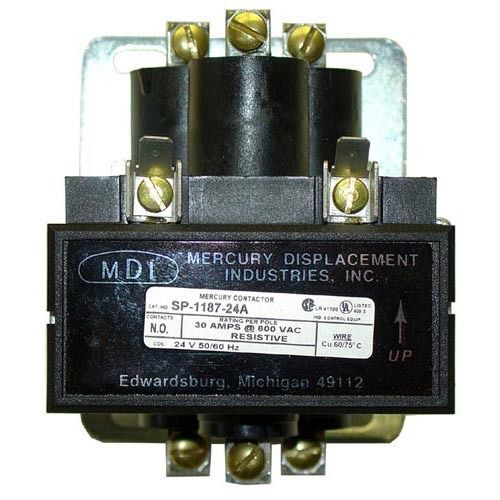 Frymaster mercury contact 30a/600v 24v coil 3 pole part # 8071071   # 441296 for sale