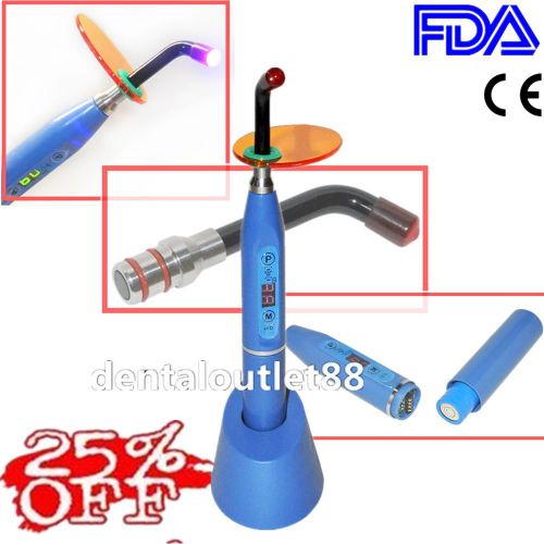 Hotsale color- blue  wireless dental curing light 5w led 1500mw ce approved ca for sale