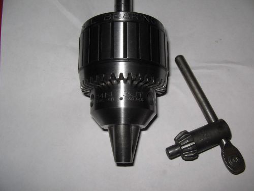 Jacobs # 14n super drill chuck/key, 1/2&#034; shank, jt3 mount, 0-1/2&#034; capacity,tbl2 for sale