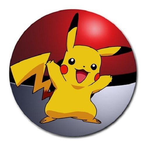 Anime Pokemon Pikachu Pokeball Round Mousepad Mouse Pad Free Shipping
