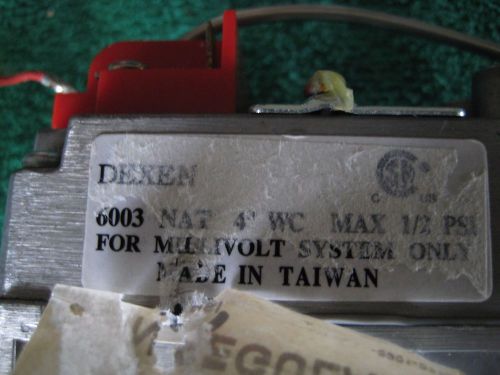 Dexen 6003 series natural gas valve 4&#034; wc max 1/2 psi mllivots system for sale