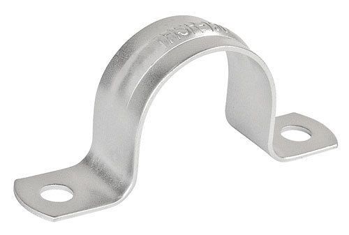 25 pack 2&#034; inch steel pipe clamp straps 2 hole for tubing, pvc, pex, or copper for sale
